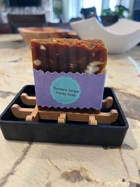 Turmeric Ginger Honey Soap - Natural Exfoliating Bar (Brown)